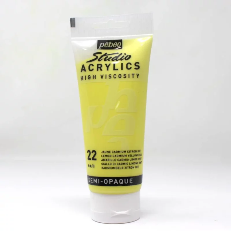 ACRILICO FINO STUDIO 100 ML AMARILLO CADMIO LIMON IMITACION Nº22