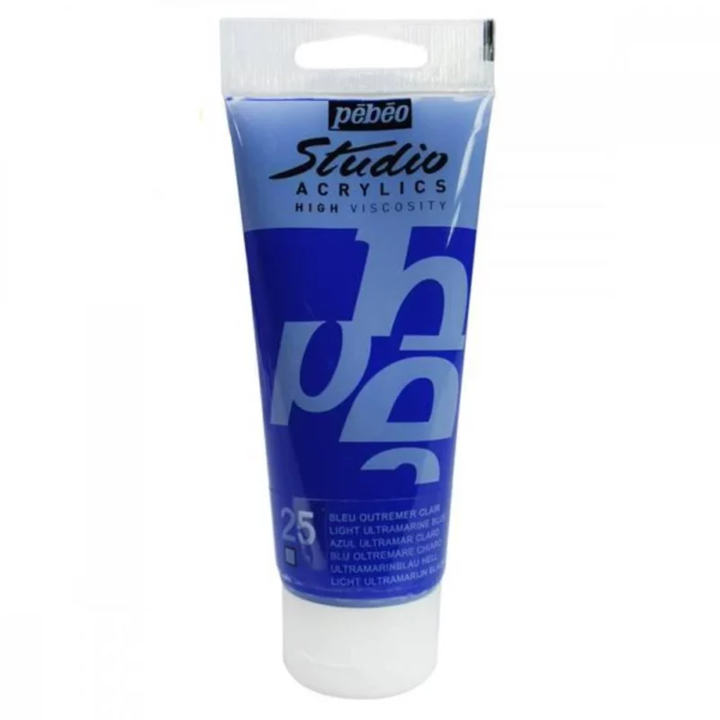 ACRILICO FINO STUDIO 100 ML AZUL ULTRAMAR CLARO OPACO Nº25