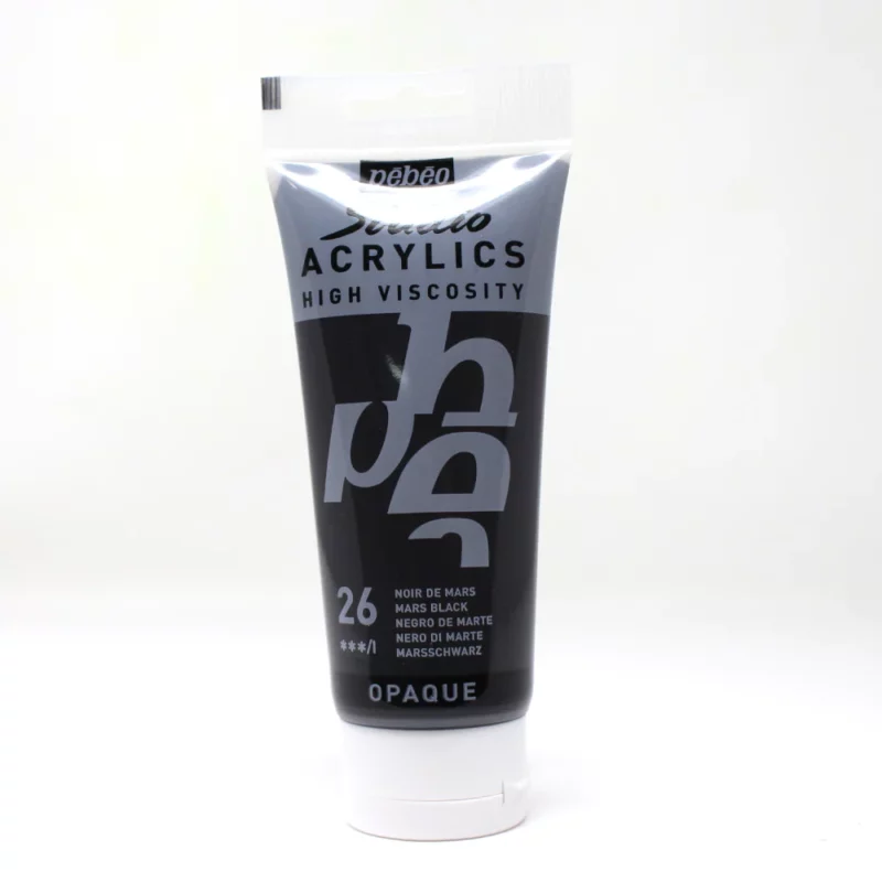ACRILICO FINO STUDIO 100 ML NEGRO DE MARTE Nº26