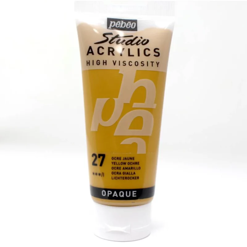 ACRILICO FINO STUDIO 100 ML OCRE AMARILLO Nº27