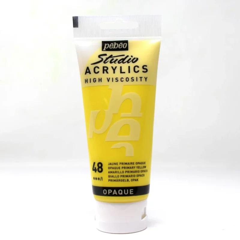 ACRILICO FINO STUDIO 100 ML AMARILLO PRIMARIO OPACO Nº48