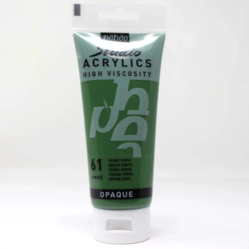 ACRILICO FINO STUDIO 100 ML TIERRA VERDE Nº61