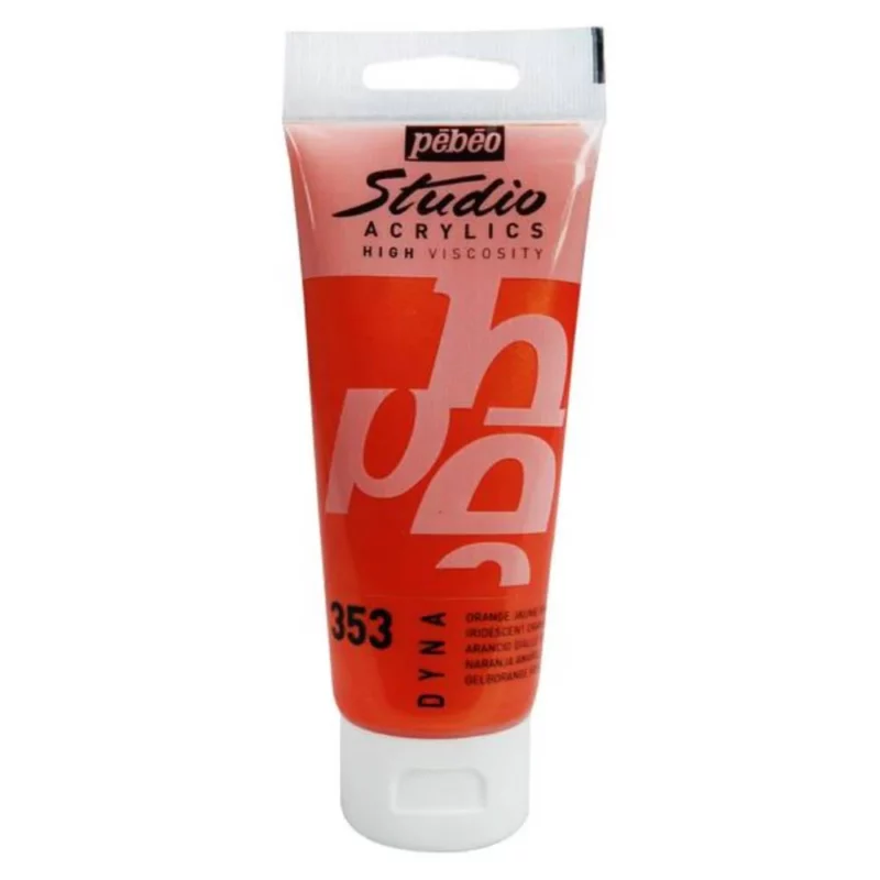 ACRILICO FINO STUDIO 100 ML NARANJA AMARILLO IRIDISCENTE Nº353