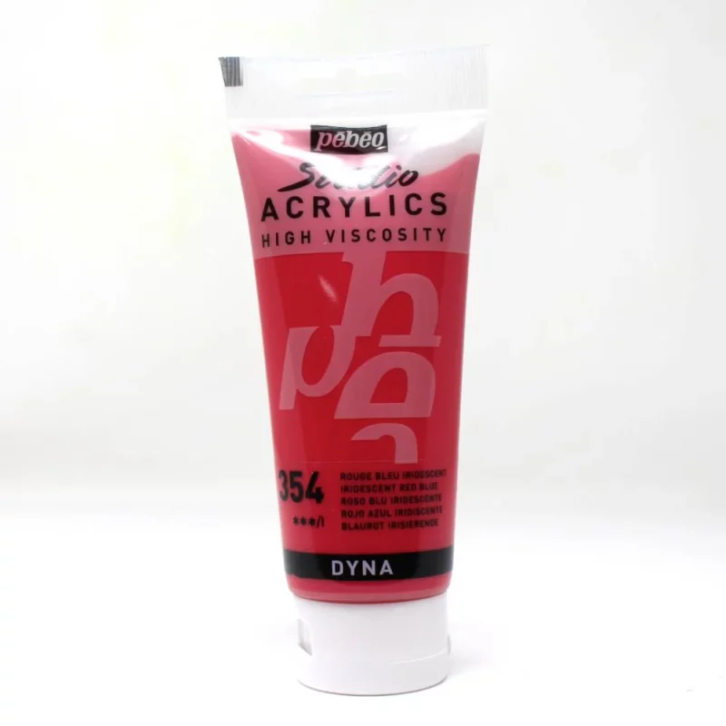 ACRILICO FINO STUDIO 100 ML ROJO AZUL IRIDISCENTE Nº354