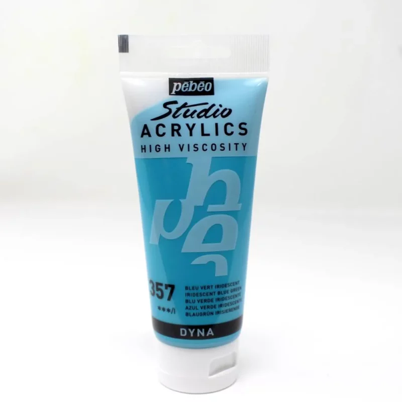 ACRILICO FINO STUDIO 100 ML AZUL VERDE IRIDISCENTE Nº357