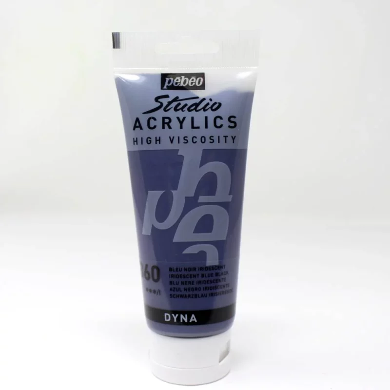 ACRILICO FINO STUDIO 100 ML AZUL NEGRO IRIDISCENTE Nº360