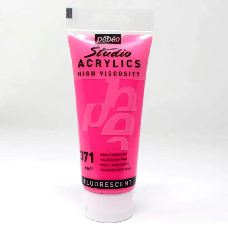 ACRILICO FINO STUDIO 100 ML ROSA FLUORESCENTE Nº371
