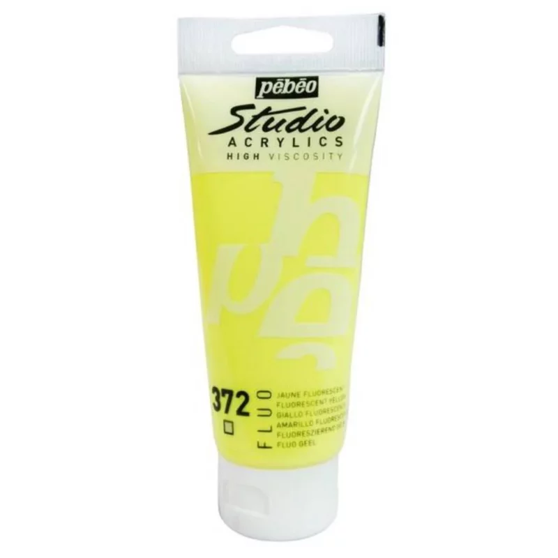 ACRILICO FINO STUDIO 100 ML AMARILLO FLUORESCENTE Nº372