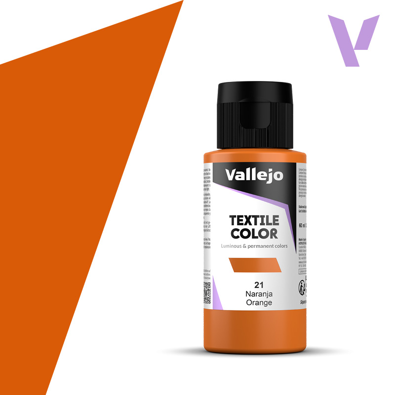 Acrílico Textil Vallejo 60 ml Naranja Vivo 21